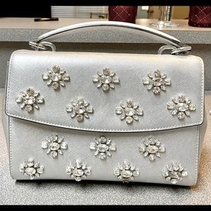 Pre owned Michael Kors Silver Handbag with Small Crystals